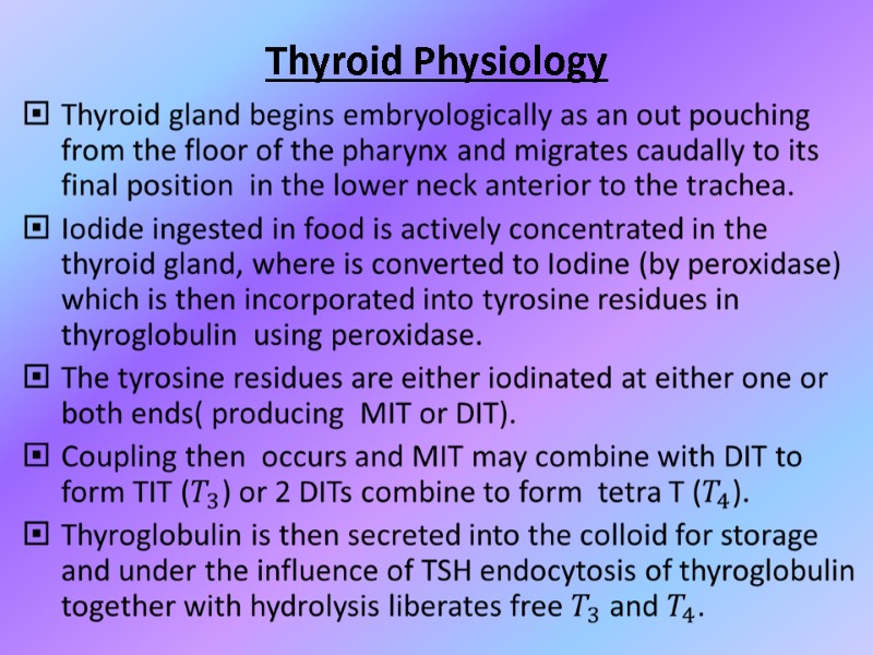 Thyroid Physiology